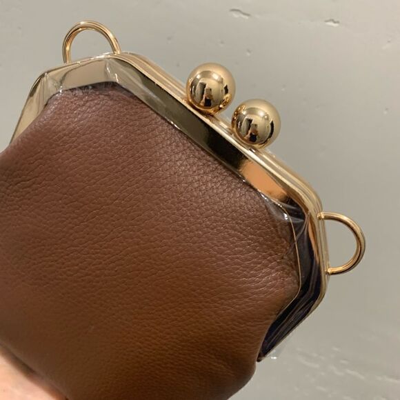 Handmade Genuine Leather Purse/Push Lock Crossbody/Shoulder bag - Picture 11 of 12